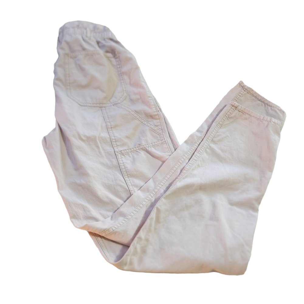 Abercrombie & Fitch Gathered Waist Cargo Pants - Size XS - Cream/Beige